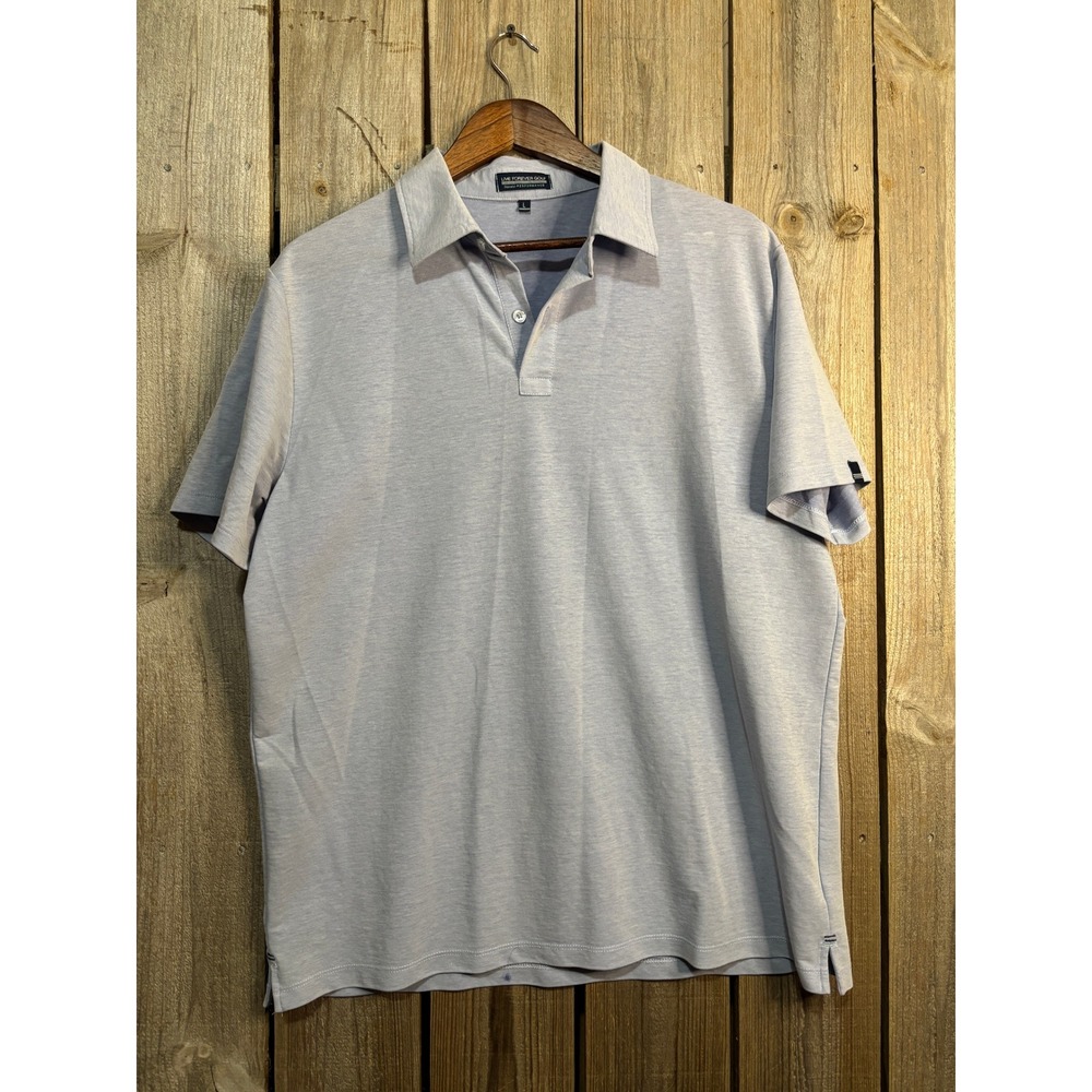 Live Forever Golf Mens Large‎ Blue Natural Performance Short Sleeve Polo Shirt